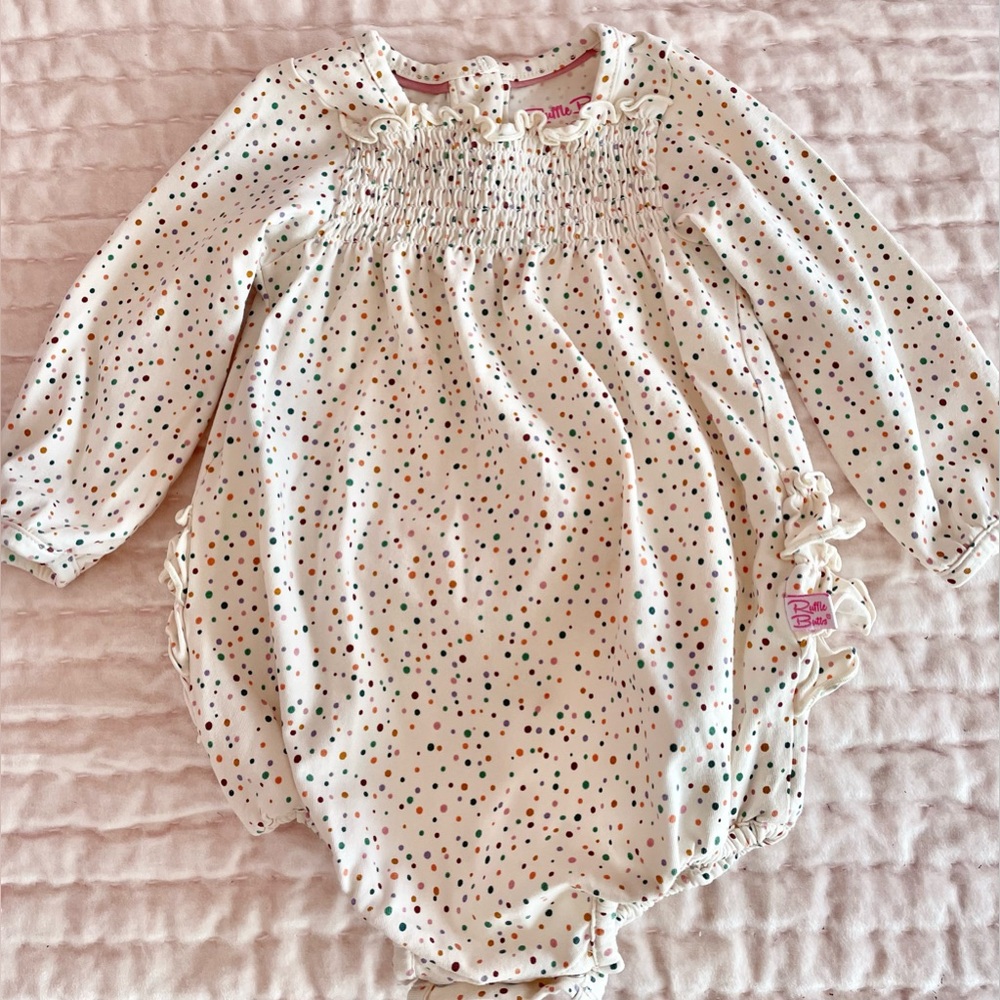Ruffle Butts Baby Onesie 12/18M